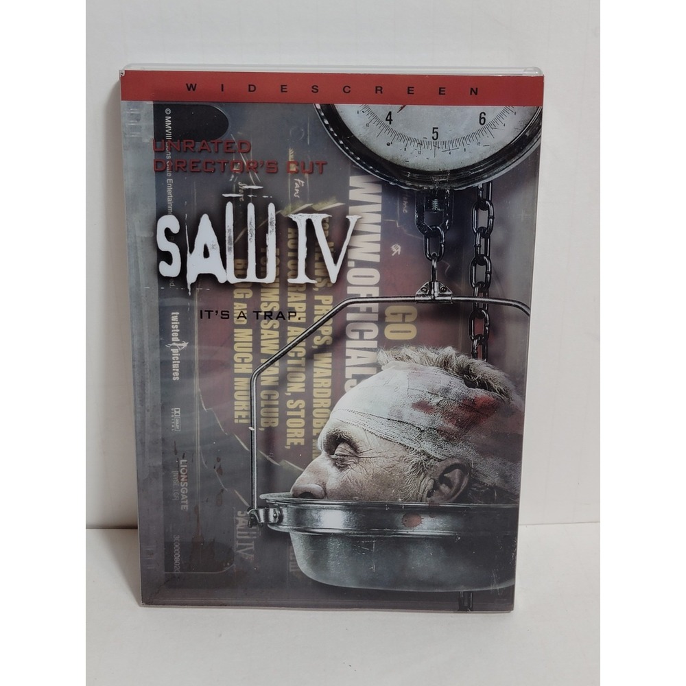 Saw IV DVD 2007 Unrated Director's Cut Horror Movie Tobin Bell Lionsgate